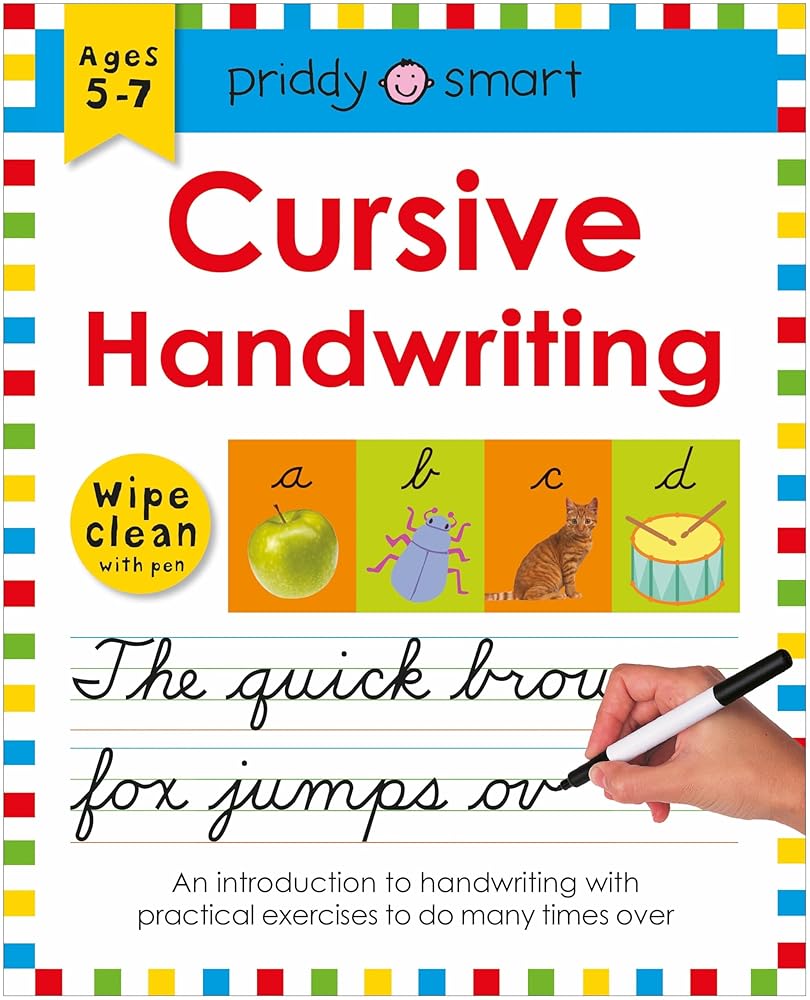 Wipe Clean Workbook: Cursive Handwriting: Ages 5-7; wipe-clean with pen (Wipe Clean Learning Books) cover image