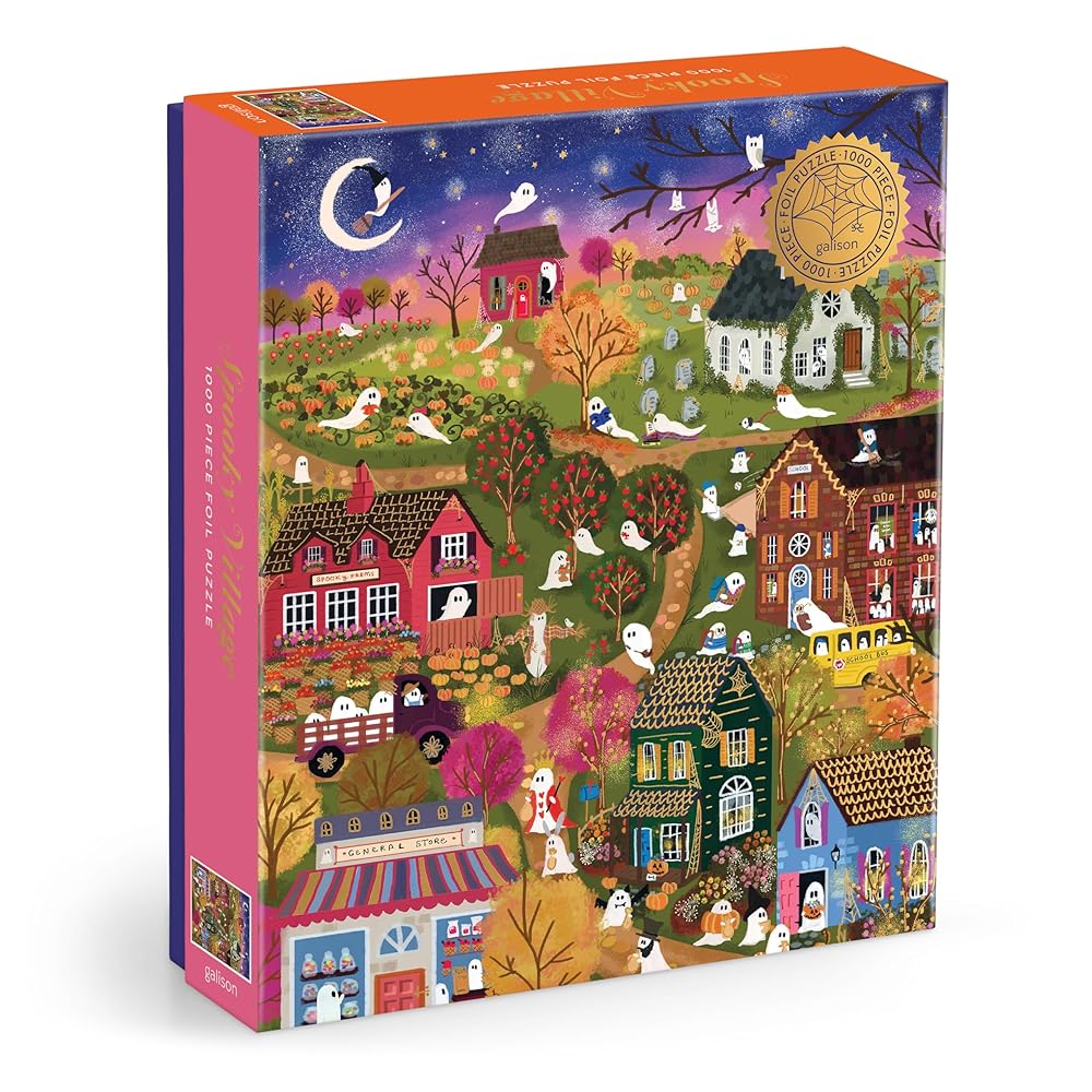 Joy Laforme Spooky Village 1000 Piece Foil Puzzle cover image