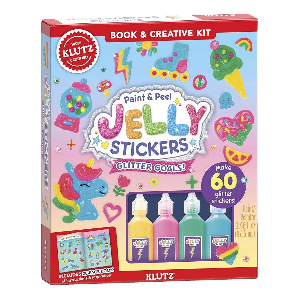 Paint & Peel Jelly Stickers: Glitter Goals! (KLUTZ) cover image