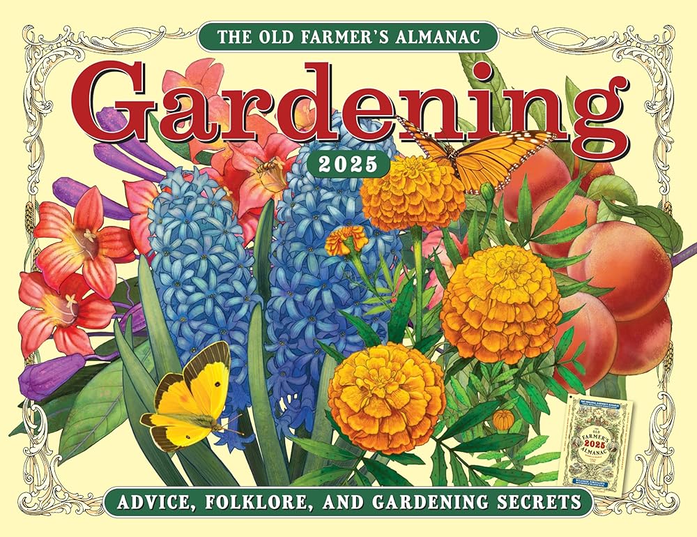 The 2025 Old Farmer's Almanac Gardening Wall Calendar cover image