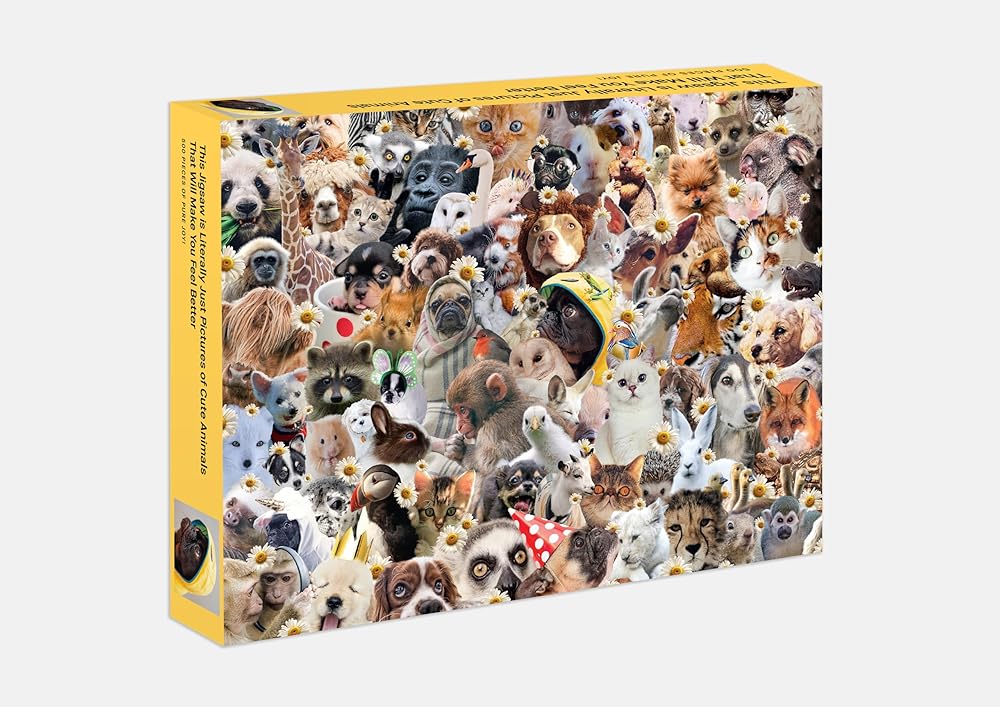 This Jigsaw is Literally Just Pictures of Cute Animals That Will Make You Feel Better: 500 Piece Jigsaw Puzzle cover image